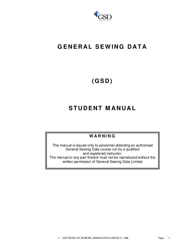 general sewing data